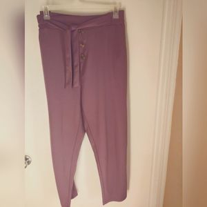 Purple front tie slacks size 3XL brand Fashion Nova